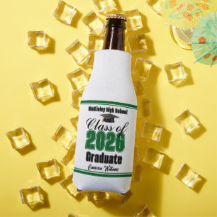Persoonlijk groen afstudeerfeest van de klas van 2 flesjeskoeler