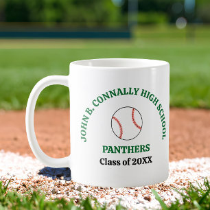 Persoonlijk Groen Baseballspeler op Middelbare Sch Koffiemok