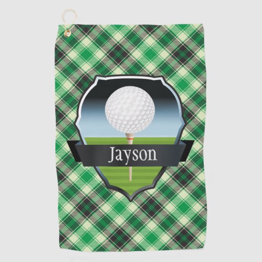 Persoonlijk groen betaald golfhanddoek (Voorkant)