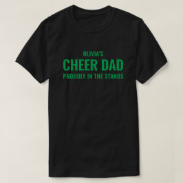 Persoonlijk groen cheer papa voor mannen Aangepast T-shirt