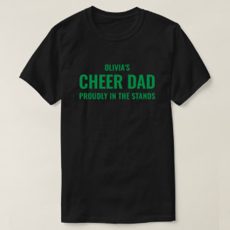 Persoonlijk groen cheer papa voor mannen Aangepast T-shirt