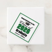 Persoonlijk groen eindexamenfeest van de klas van bedankjes labels (In situ)