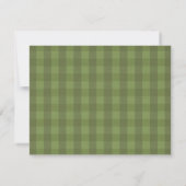 Persoonlijk groen gingham ruit notitiekaartje (Achterkant)