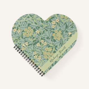 Persoonlijk groen jasmijn bloempatroon notitieboek