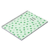 Persoonlijk groen klaveren notitieboek | Minimaal (Linkerzijde)