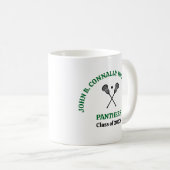 Persoonlijk Groen Lacrosse Team Middelbare School Koffiemok (Voorkant rechts)