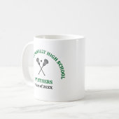 Persoonlijk Groen Lacrosse Team Middelbare School Koffiemok (Voorkant links)