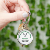 Persoonlijk Groen Lacrosse-team Middelbare School Sleutelhanger (Hand)