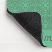 Persoonlijk groen mint patroon muismat (Hoek)