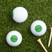 Persoonlijk groen monogram initiaal ontwerp golfballen (Insitu Gras)