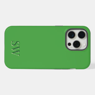 Persoonlijk groen monogram iPhone 15 pro max case