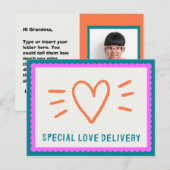 Persoonlijk - Groen Oranje en Roze Verbindingen Briefkaart (Voorkant / Achterkant)