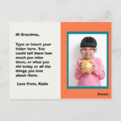 Persoonlijk - Groen Oranje en Roze Verbindingen Briefkaart (Achterkant)