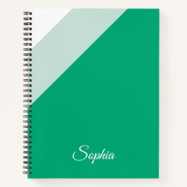 Persoonlijk groen spiraalnotitieboek voor kinderen notitieboek