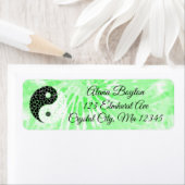 Persoonlijk groen tie-dye retourverzendingsetiket etiket (Insitu)