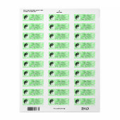 Persoonlijk groen tie-dye retourverzendingsetiket etiket (Full Sheet)