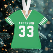 Persoonlijk groen voetbalshirt ornament
