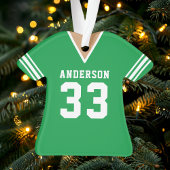 Persoonlijk groen voetbalshirt ornament