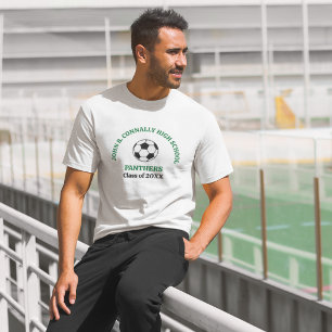 Persoonlijk Groen Voetbalteam Middelbare School T-shirt