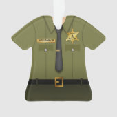 Persoonlijk Groene Uniform van de Sheriff van de C Ornament (voorkant)