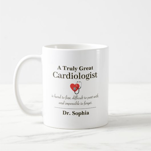 Persoonlijk Groot Cardioloog Waarderingsgeschenk Koffiemok (Links)