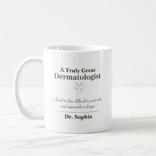 Persoonlijk Groot Dermatoloog Waarderingscadeau Koffiemok (Links)