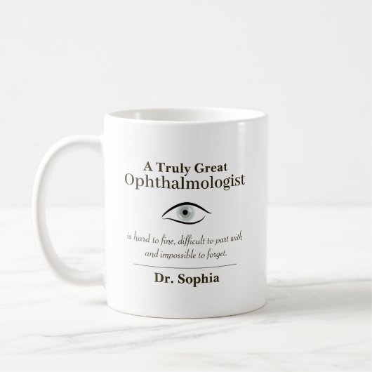 Persoonlijk Groot Geschenk voor Oogarts Koffiemok (Links)