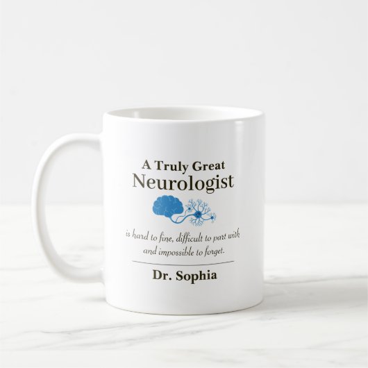 Persoonlijk Groot Neurologe Waarderingscadeau Koffiemok (Links)