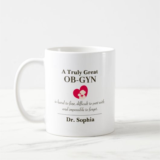Persoonlijk Groot OB-GYN Waarderingscadeau Koffiemok (Links)