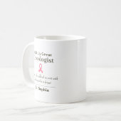 Persoonlijk Groot Oncoloog Waarderingscadeau Koffiemok (Voorkant links)