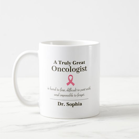 Persoonlijk Groot Oncoloog Waarderingscadeau Koffiemok (Links)