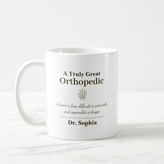 Persoonlijk Groot Orthopedisch Waarderingsgeschenk Koffiemok (Links)