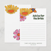Persoonlijk groovy bloemadvies voor de bruid advieskaart (Voorkant / Achterkant)