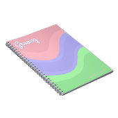 Persoonlijk groovy pastel notitieboek (Rechterzijde)