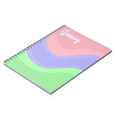 Persoonlijk groovy pastel notitieboek (Linkerzijde)