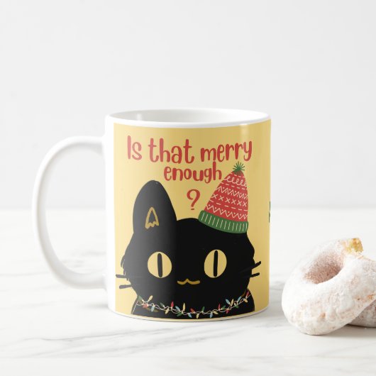 Persoonlijk haat ik kerstmis Black Sarcastic Koffiemok (Met donut)