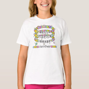 Persoonlijk 'Hallo Vijfde Klas' T-shirt
