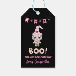 Persoonlijk Halloween "Boo" bedankingscadeautag Cadeaulabel