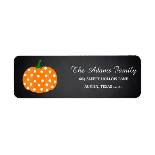 Persoonlijk Halloween Chalkboard Little Pumpkin Etiket (Voorkant)