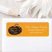 Persoonlijk Halloween Chalkboard Little Pumpkin Etiket (Insitu)