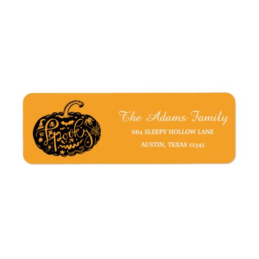 Persoonlijk Halloween Chalkboard Little Pumpkin Etiket (Voorkant)