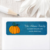 Persoonlijk Halloween Chalkboard Little Pumpkin Etiket (Insitu)