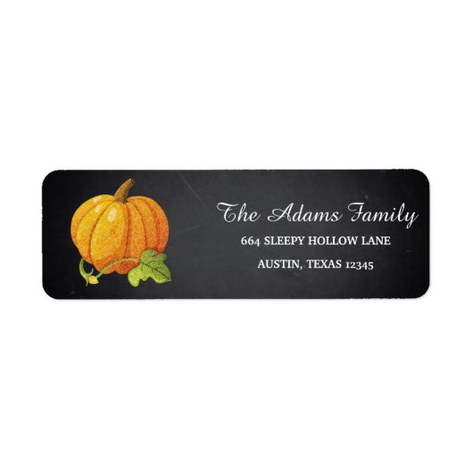 Persoonlijk Halloween Chalkboard Little Pumpkin L Etiket (Voorkant)