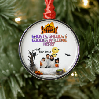 Persoonlijk Halloween Familie Foto Bord | Sp Metalen Ornament