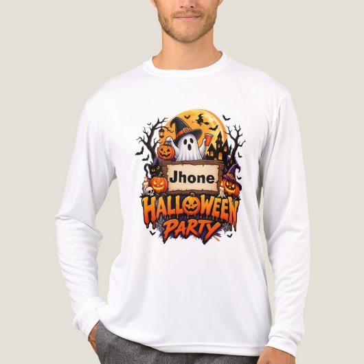 Persoonlijk Halloween-feest T-shirt | Aangepaste n (Voorkant volledig)