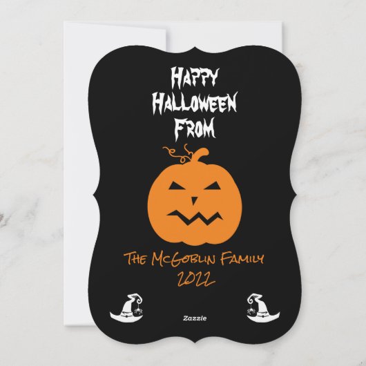 Persoonlijk Halloween Kostuum Foto Vakantiekaart Feestdagenkaart (Achterkant)