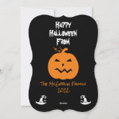 Persoonlijk Halloween Kostuum Foto Vakantiewenskaa Feestdagenkaart (Achterkant)