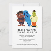 Persoonlijk Halloween Maskerade Feest Kaart (Voorkant)