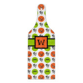 Persoonlijk Halloween-patroon Aangepaste Monogram Snijplank (Voorkant)