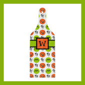 Persoonlijk Halloween-patroon Aangepaste Monogram Snijplank